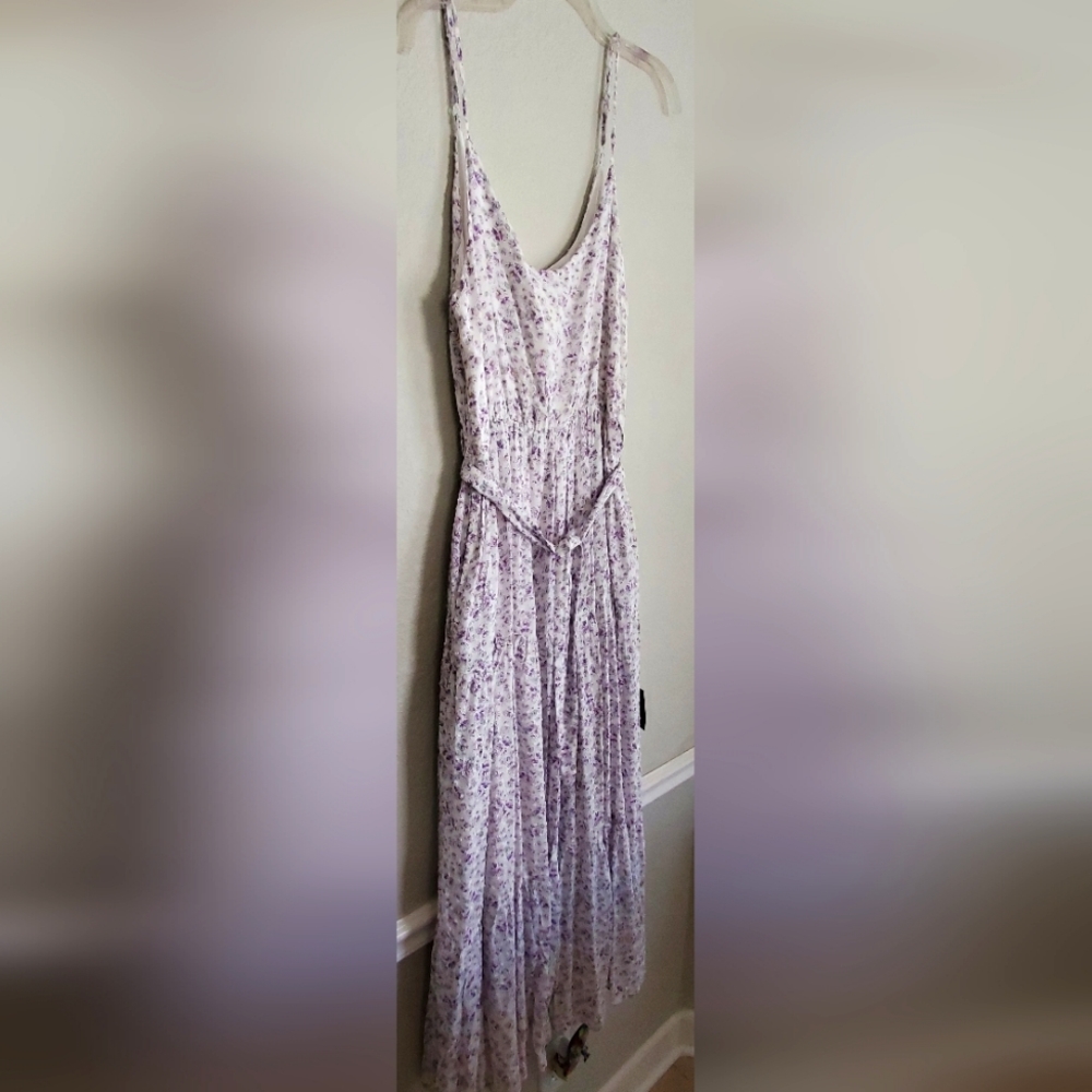 Lulu's Sunny Bliss Ivory Floral Print Tiered Maxi Dress